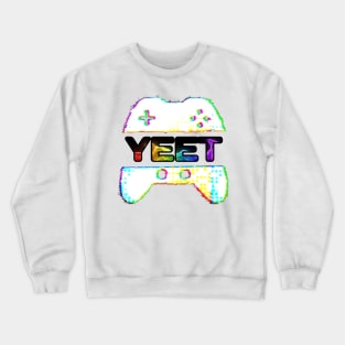 Yeet Gamer - Abstract Glitch - Trendy Gift Design Crewneck Sweatshirt